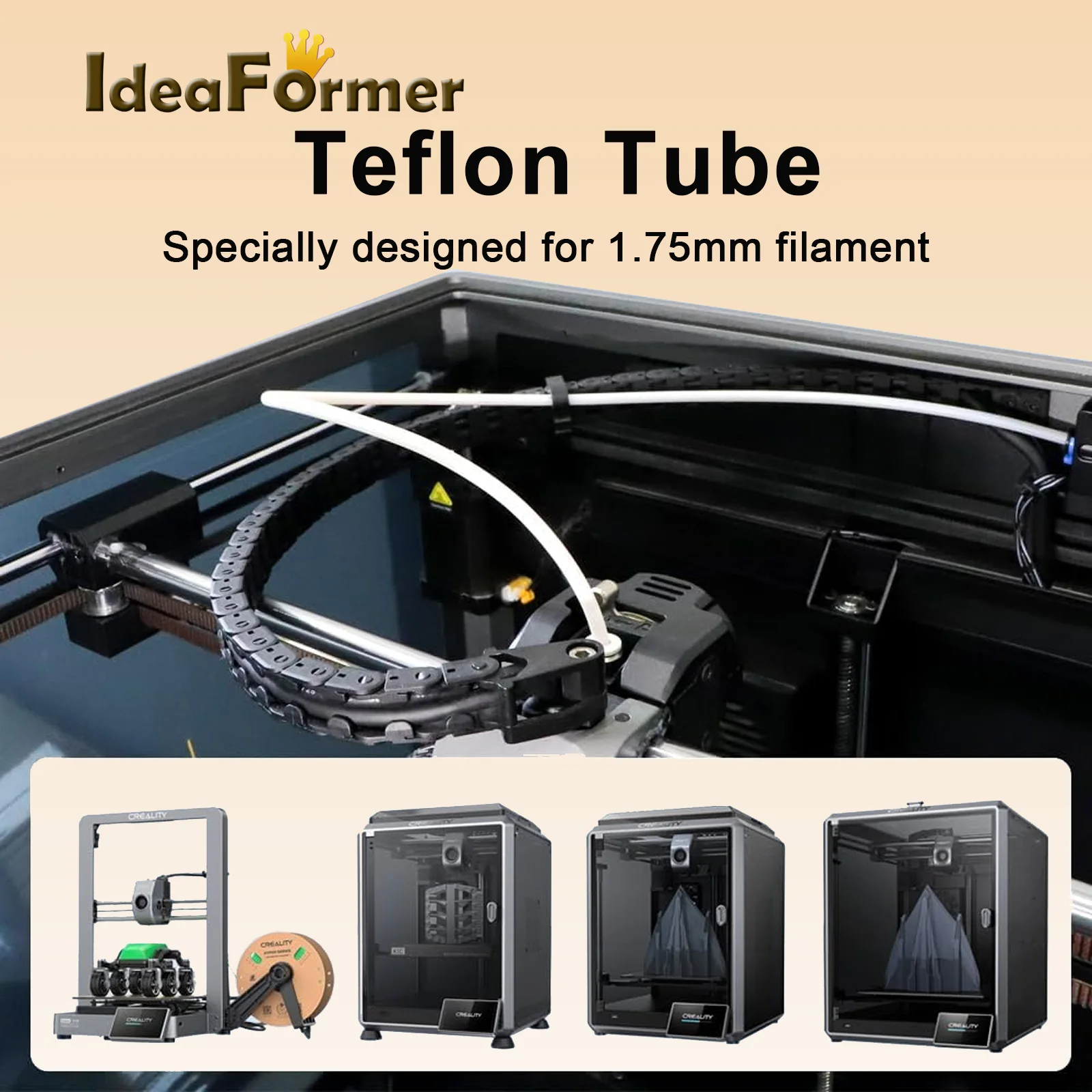 Для bambulab CR10 1/2/5/10/50 метра ID 2 5 мм наружный диаметр 4 трубка из ПТФЭ для деталей