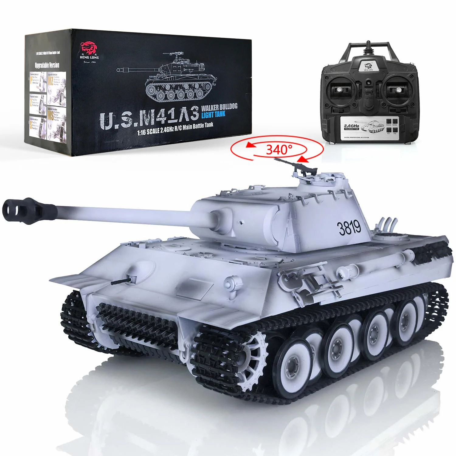 

2.4Ghz Heng Long 1/16 TK7.0 Plastic Basic Ver German Panther V RTR RC Tank Model 3819 Infrared Combating Transmitter