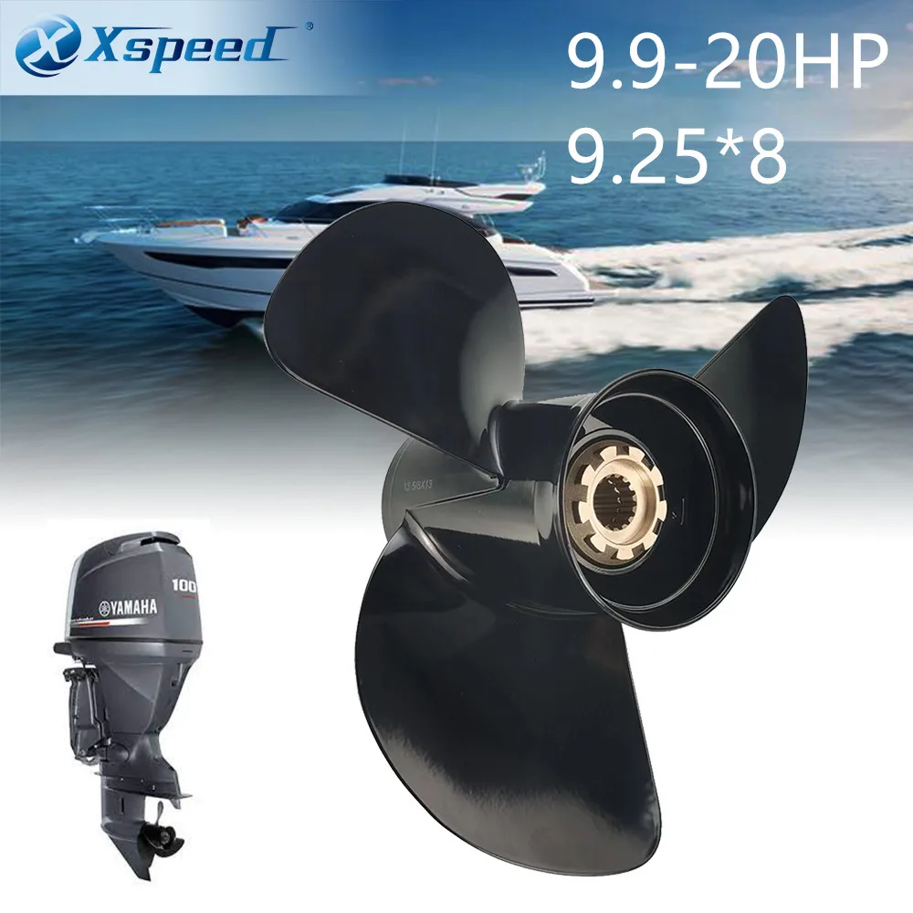 Xspeed Propeller 9.25*8 Fit Yamaha Outboard Engines Aluminum 9.9-20HP Unique Design