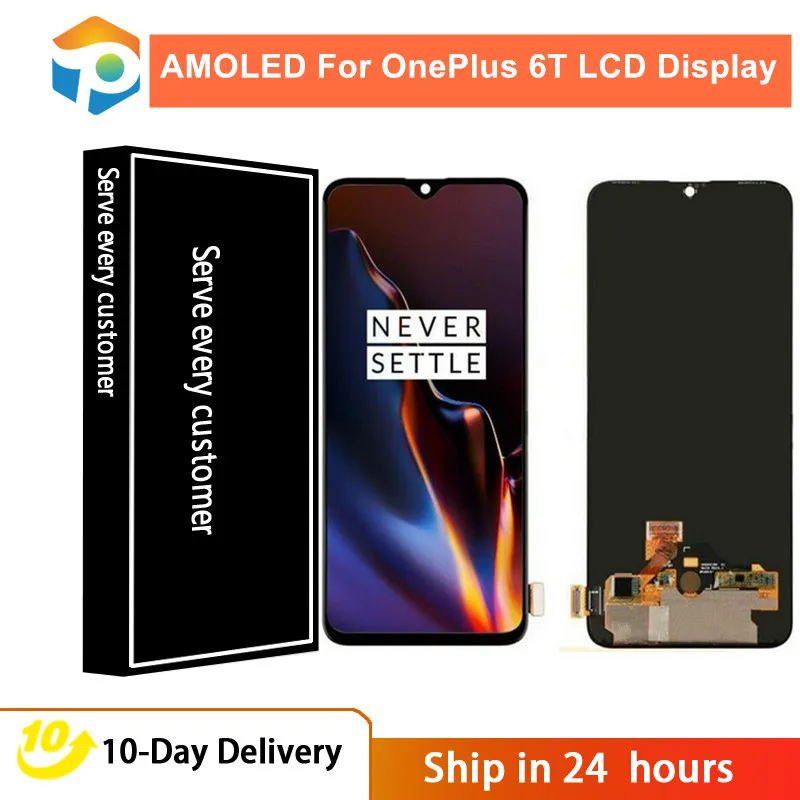 Enlarge 100% Test AAA Original AMOLED For OnePlus 6T LCD Display Touch Screen Digitizer For One Plus 6T 1+6T A6010 A6013 Lcd Display