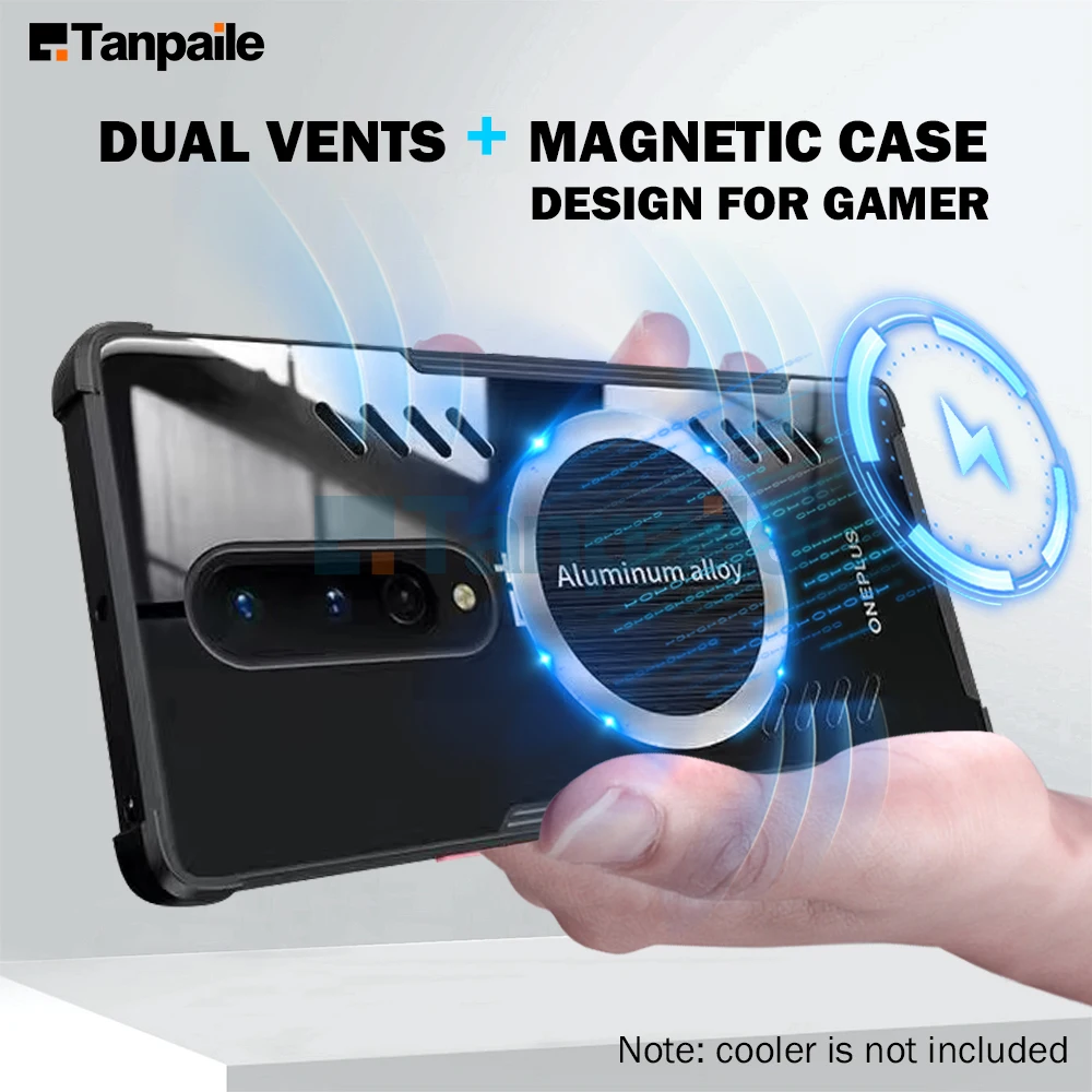 

Magnetic Cooling Phone Case For Oneplus 8 8T Pro Shockproof Casing Heat Dissipation Cover Magsafe Funda Capa Bumper