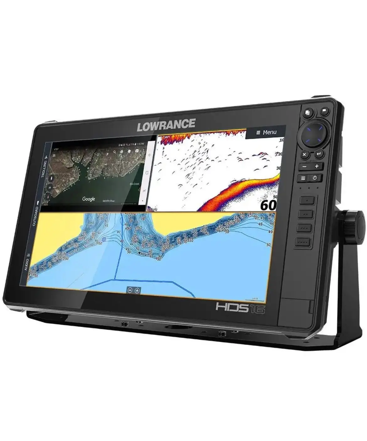 ЛУЧШИЕ ПРОДАЖИ Lowrances HDS-16 Live Fish Finder с датчиком Active Imaging 3-в-1 для крепления на транце