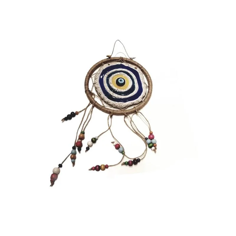 

Lucky Eye Bead Authentic Auspicious Door Ornament Souvenir Home Gift Traditional Protection Talisman Dream Catcher Hand Made