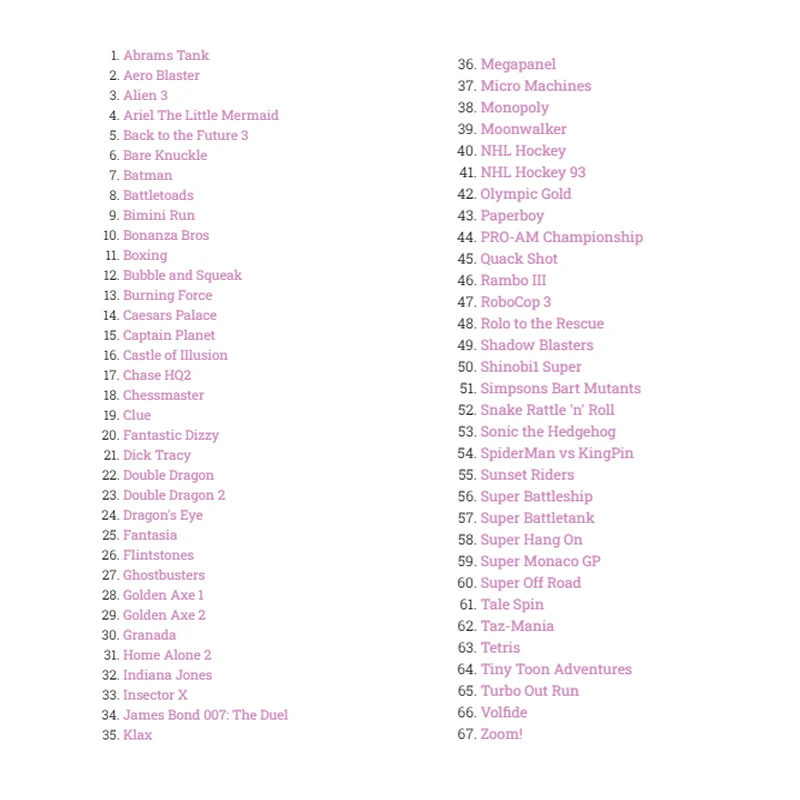 Игровой картридж. Сборник 67 для Сега с Flintstones. Игры сега мега драйв 16 бит игры