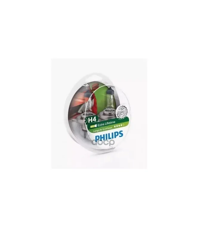 H4 Longlife Ecovision 12V (60/55W) Лампа 2Шт P43t-38 Bp Philips арт. 12342LLECOS2