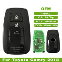 CN007120 Original 14FDM-01 8A Chip Smart Key For Toyota Camry 2018 Keyless Car Remote Key 433MHZ FCC ID 89904-33870