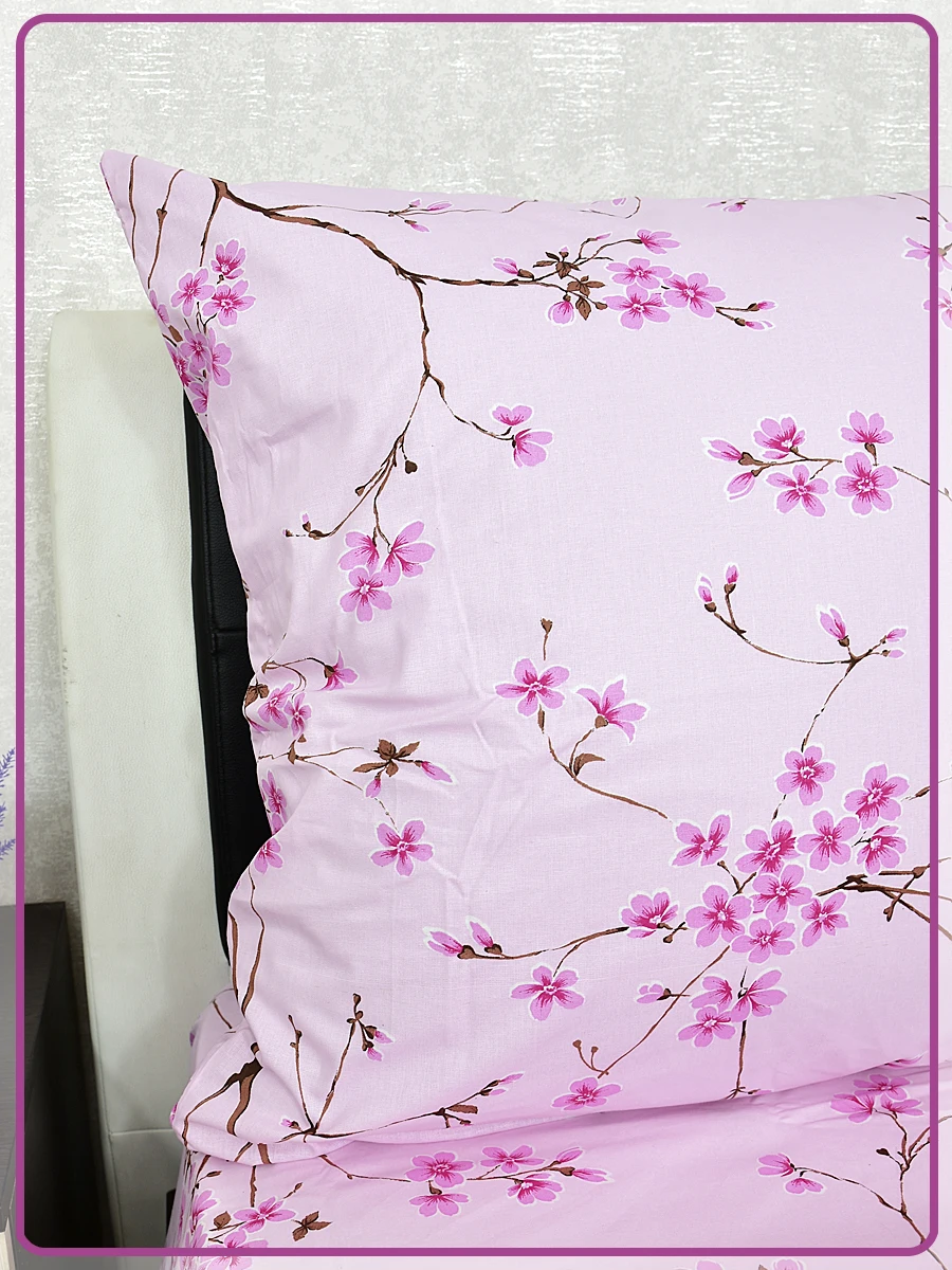 Постельное белье Шуйская бязь Сакура розовая 6698-2 |