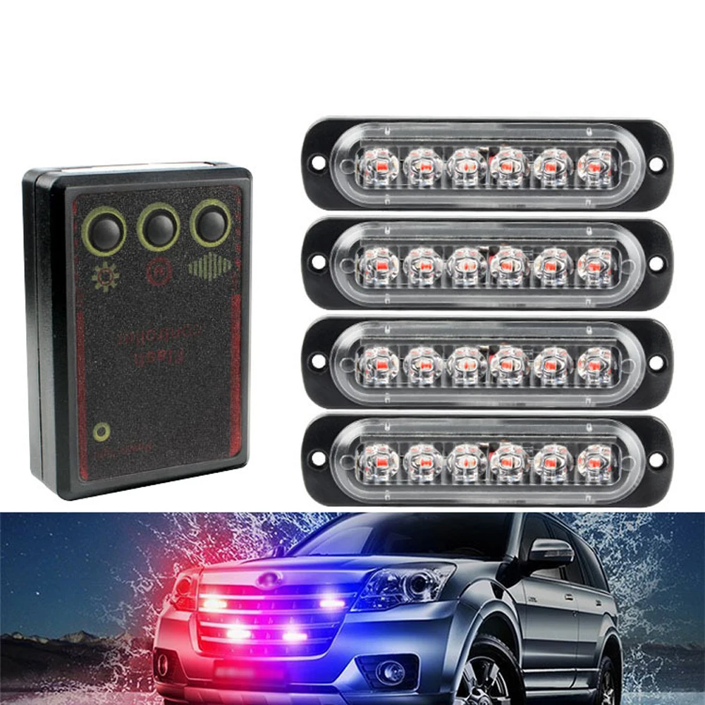 4x6 светодиодный стробоскоп боковые сигнальные огни Решетка мигающий свет для
