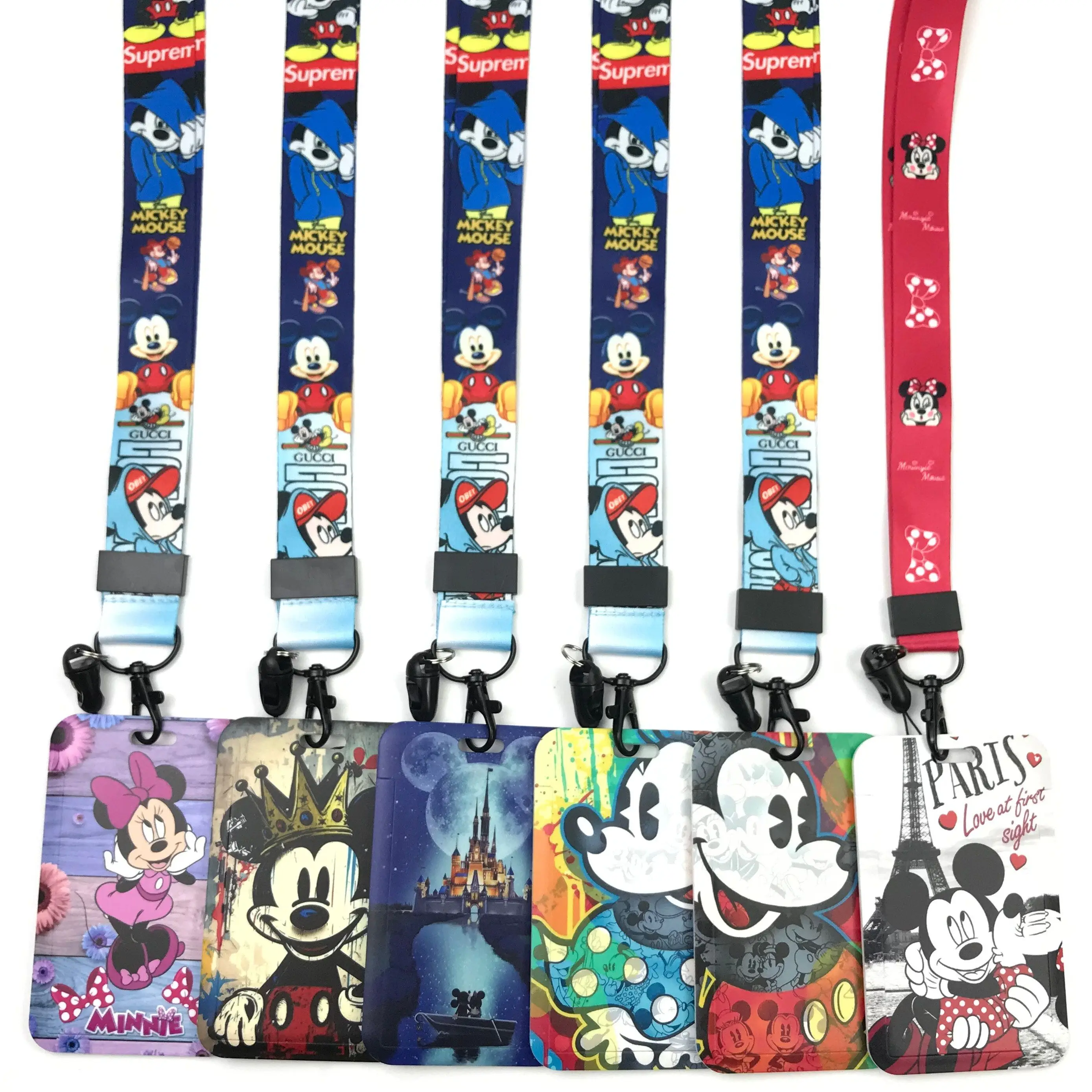 

Disney Mickey Minnie Mouse Lanyard Neck Strap For Keys ID Card For USB Badge Holder DIY Hang Rope Phone Accessories
