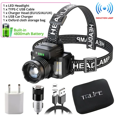 TRLIFE Налобный фонарь H03 300 Вт белый