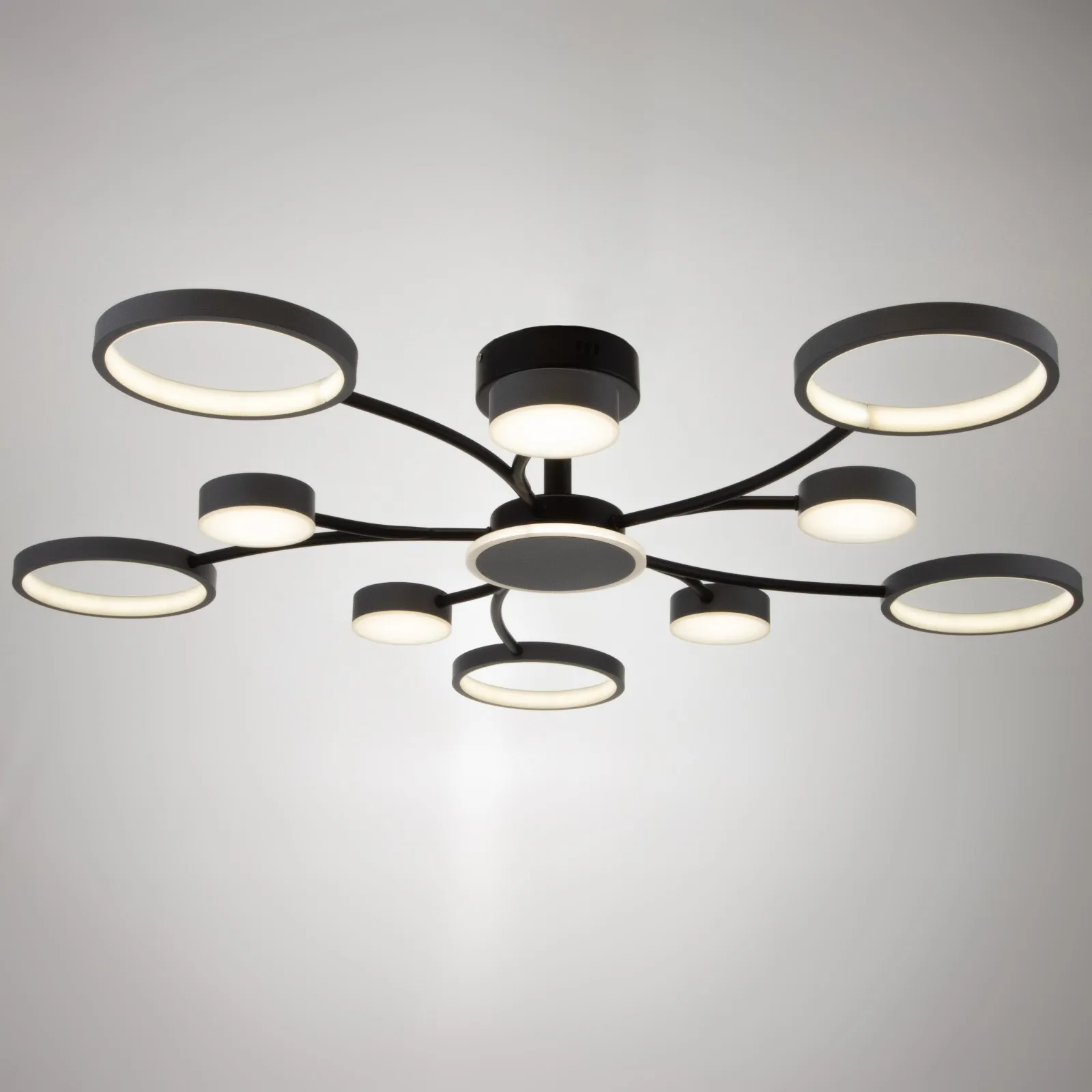 Люстра с ПДУ 2299/11GR LED 216Вт 3000-6000К серый 97х97х18 см BayerLux