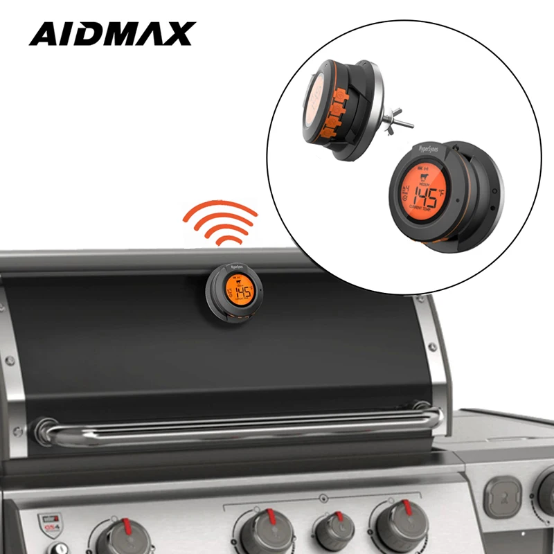 AidMax AT02 500 Celsius Wireless Bluetooth BBQ Smoker Grill Thermometer Temperature Gauge Barbecue Kitchen Thermometer with APP