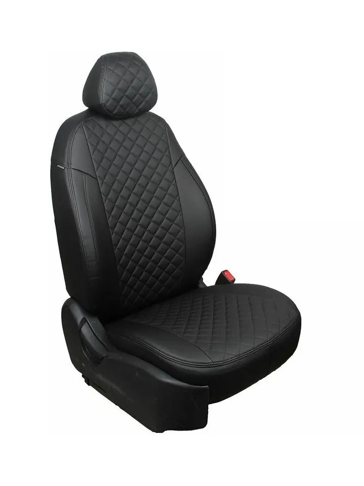 Авточехлы для Volkswagen Jetta 5 Golf 6 2003-2012 Автопилот Черный Экокожа с ромбом vo-dzh-dzh5-chch-r |