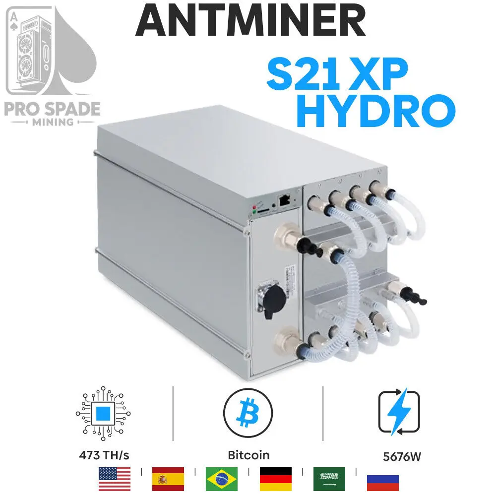 КУПИТЬ 5 ПОЛУЧИТЕ 3 БЕСПЛАТНО Bitmain Antminer S21 XP HYDRO 473T — совершенно новый запечатанный