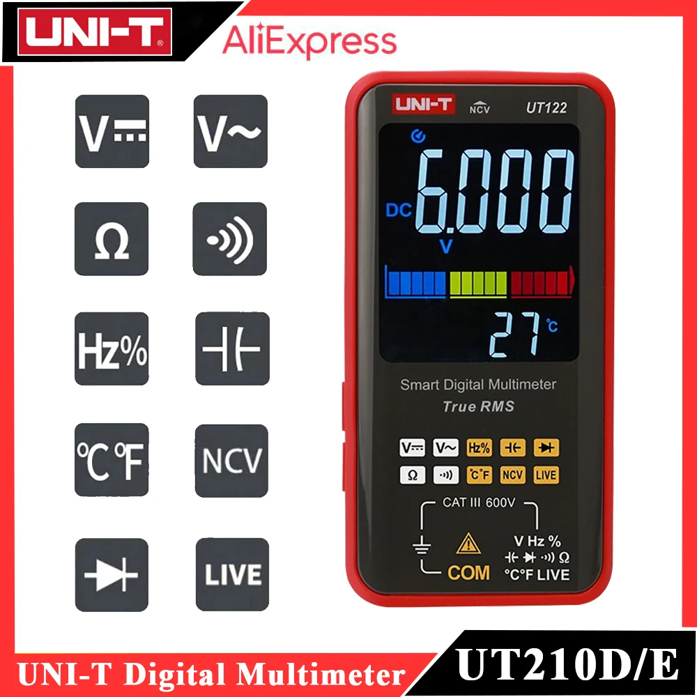 UNI-T UT121 UT122 Smart Professional Digital Multimeter Dual Display ...