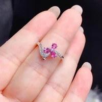100 natural jewelry 925 sterling silver womens pink sapphire ring party birthday got engaged marry gift new year valentines