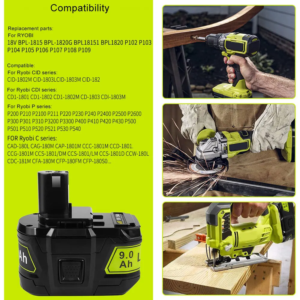 Аккумулятор для RYOBI P108 18 В