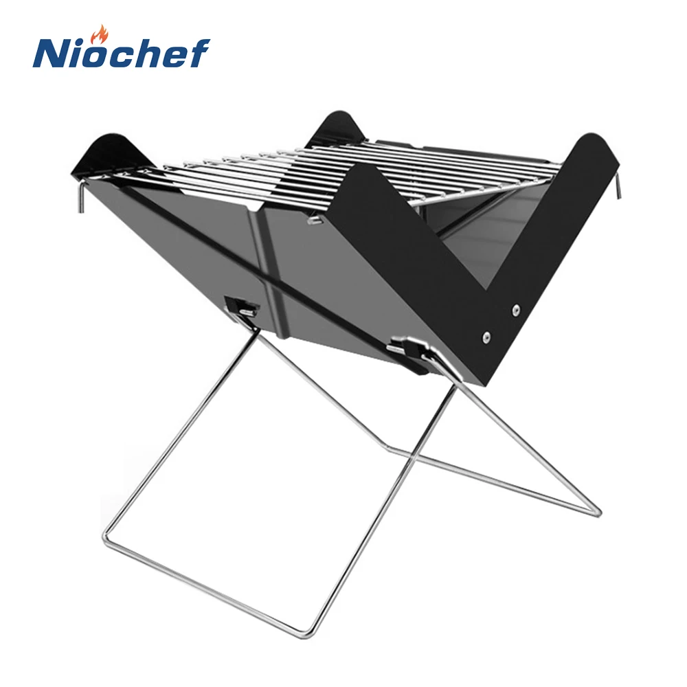 

Folding Charcoal Barbecue Grill Portable Outdoor Non-stick BBQ Stove Grill Camping Picnic Barbeque Grills Furnace Cooking Tools