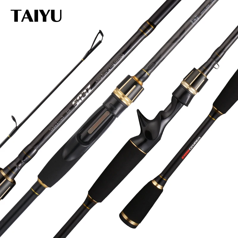 

TAIYU Zeus 2.1M 2.4M 2.7M Casting fishing rods M/MH 2 tips Carbon Fiber Spinning pole 6-14LB/8-20LB 2 Sections Lure Fishing Rod