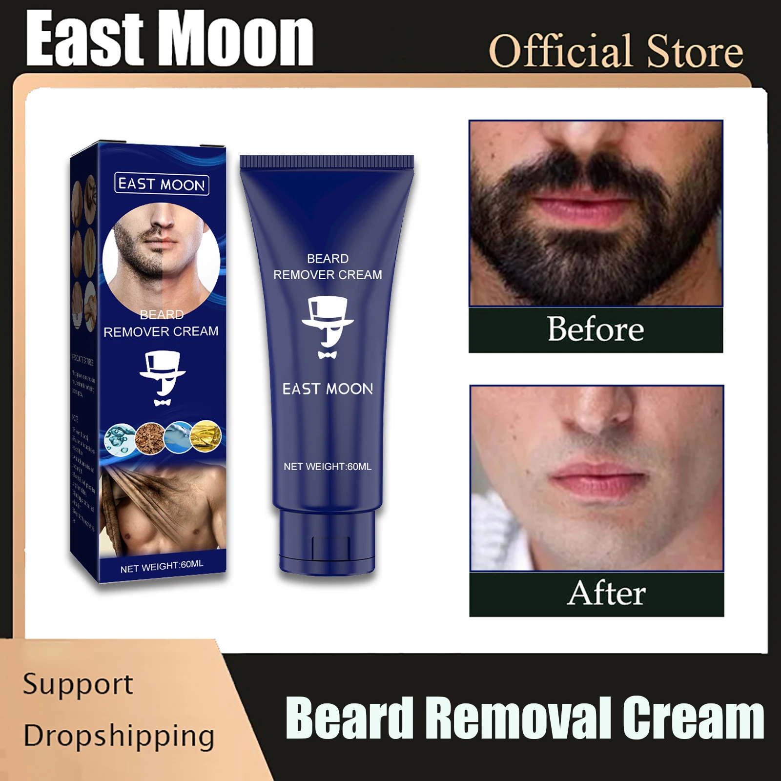 

Men's Beard Remove Cream Facial Hair Removal Cream Mild Body Armpit Painless Depilation Skin Beauty Care for Legs Arms Chest