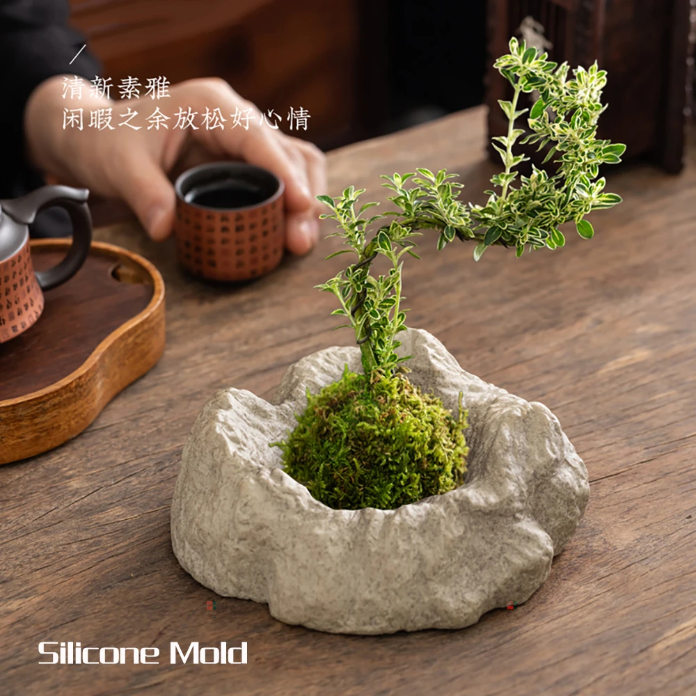 Форма для горшка с шариком из мха китайское украшение столешницы бетон цемент