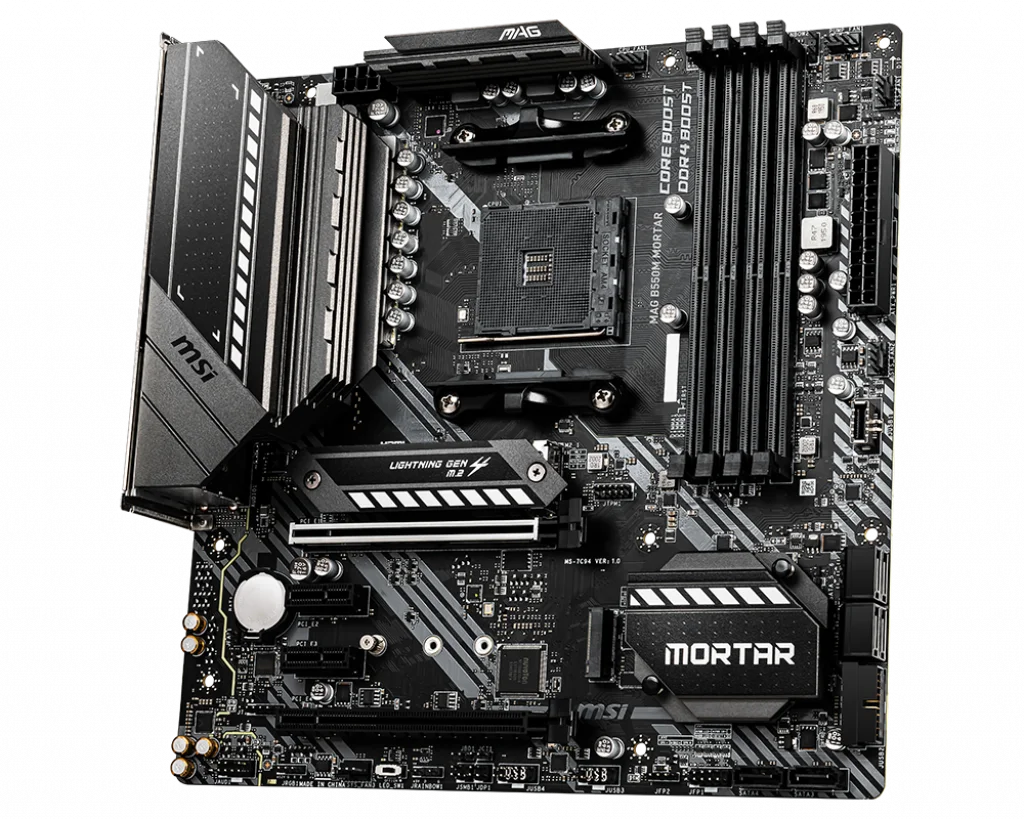 Материнская плата B550M MSI MAG использует чип AMD B550 разъем AM4 Ryzen DDR4 128 ГБ PCI-E 4 0 2 × M.2 SATA III