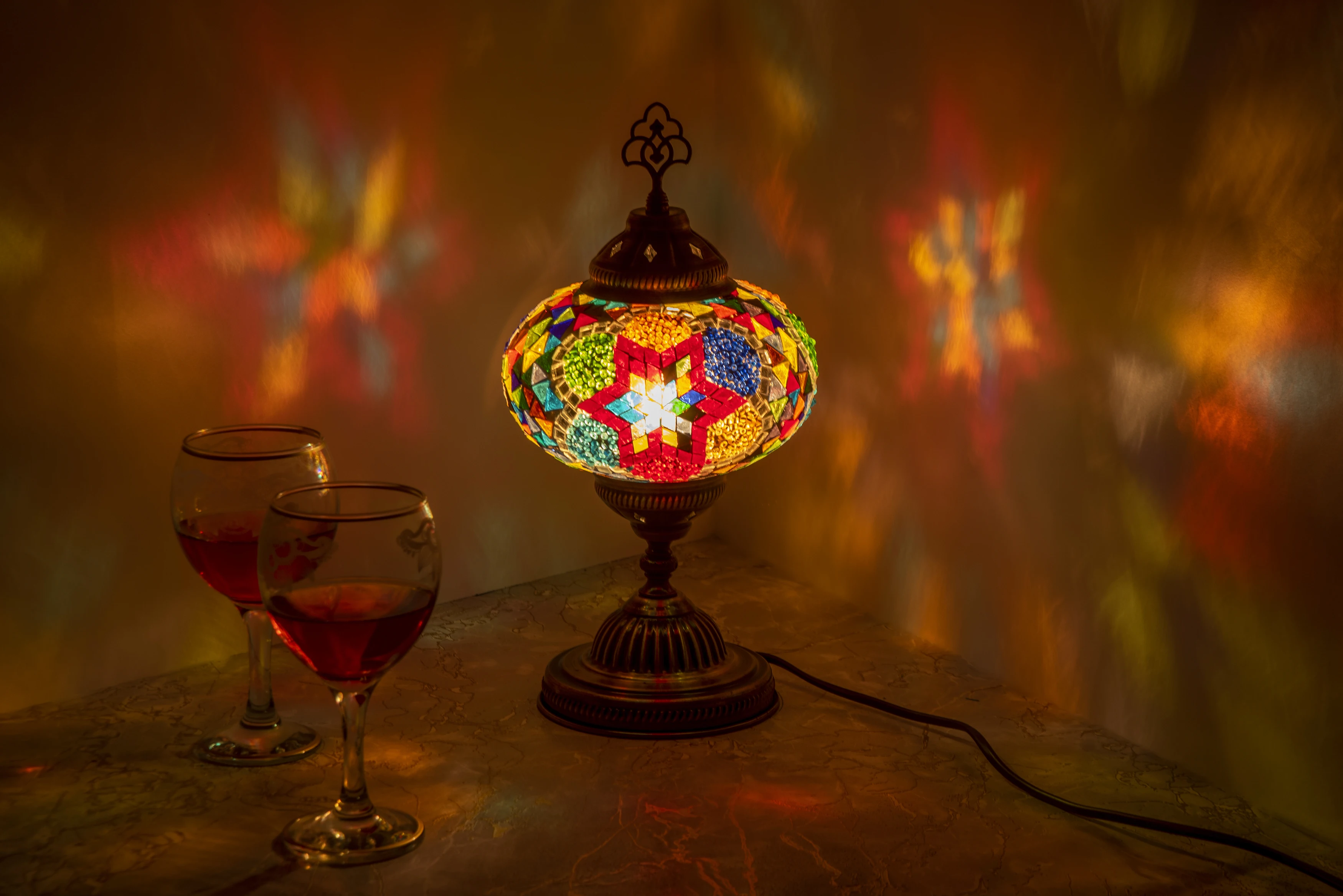 

Turkish mosaic table lamp nostalgic art decorative handcrafted gift lampshade light mosaic glass romantic bedroom room lamp mosaic lamp