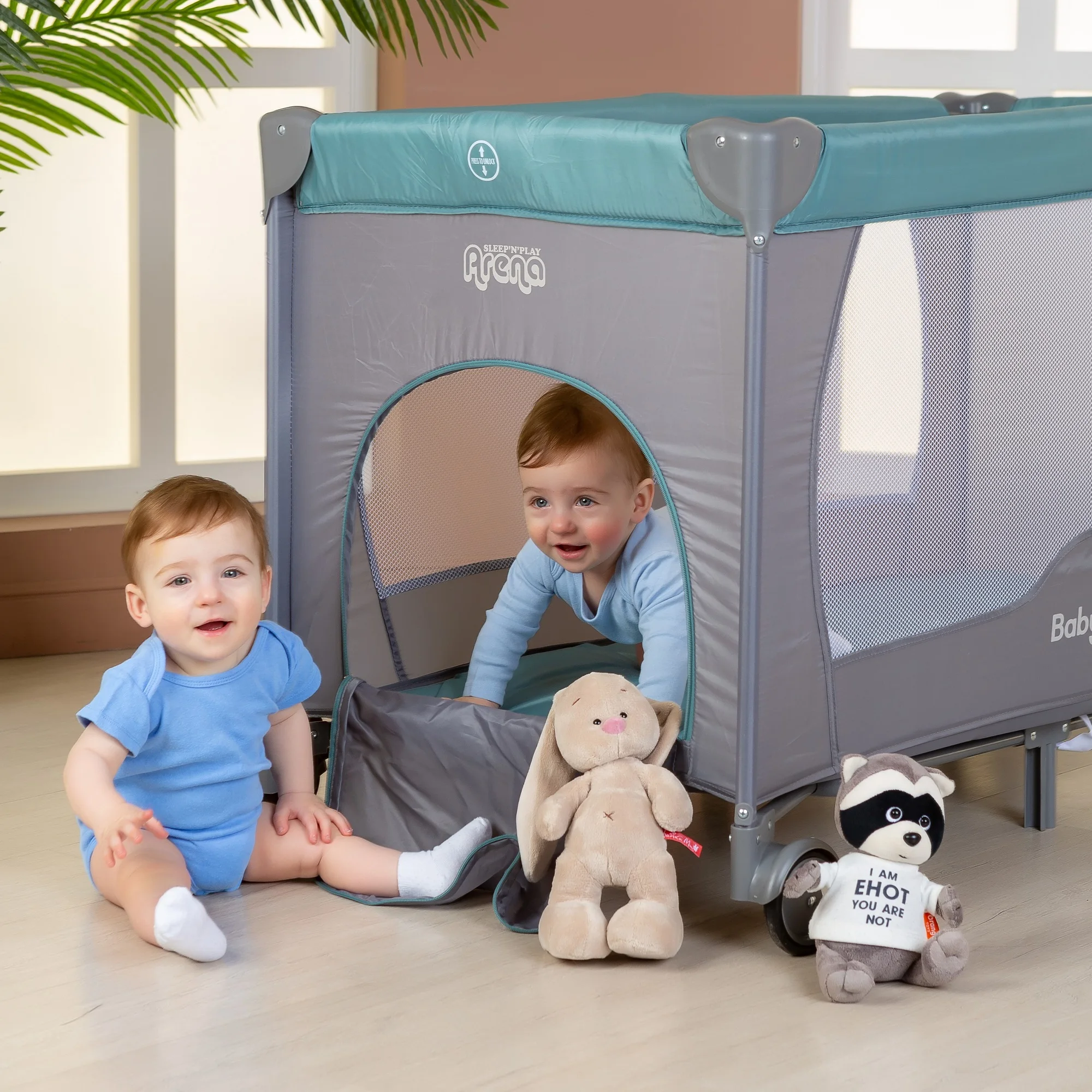 Манеж Детский Складной Arena Синий Babycare Купить