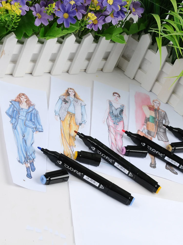 Маркеры на спиртовой основе, двусторонние, 80...