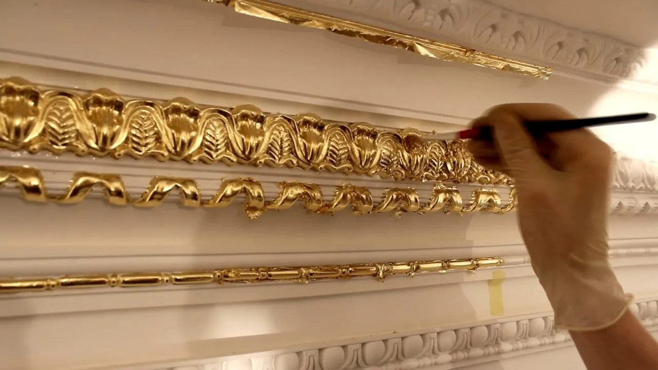 покрасить золотом. ниссан гтр золотой. покрасить золотом. золочение по дереву.