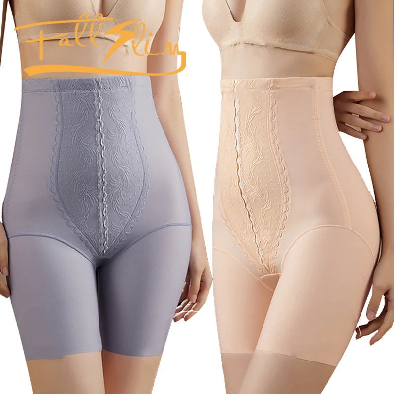 FALLSLIM High Waist Body Shaping Pants Women Waist Trainer Butt Lifter Tummy Control Shaper Panties Slimming Seamless Shorts