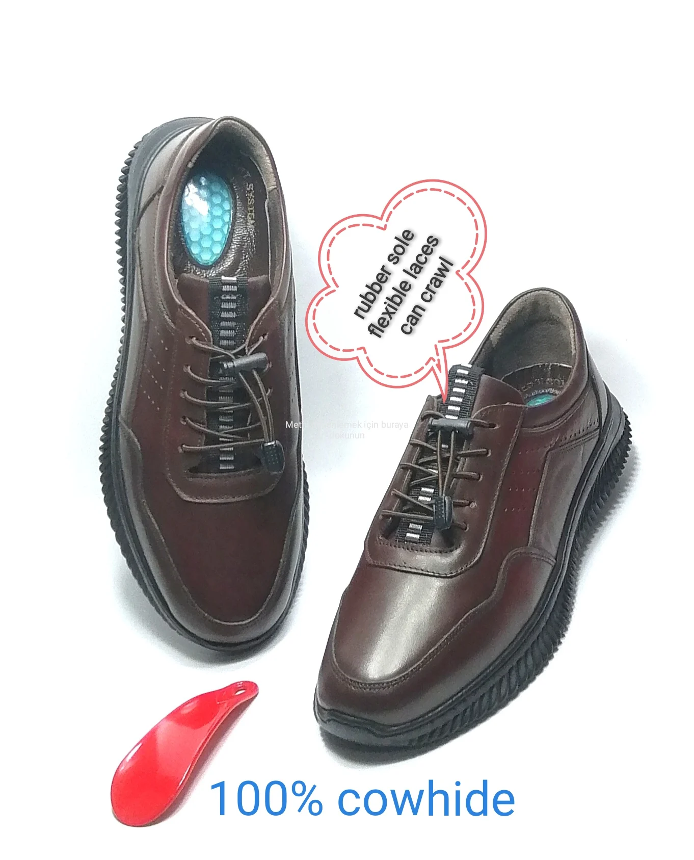 Men's brown 100% leather 1st quality daily orthopedic shoes can be dyed modern new season comfortable 4 seasons wearable