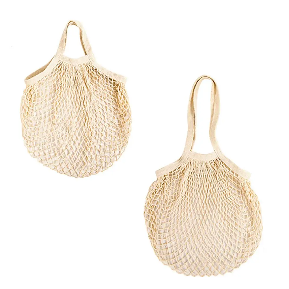 

Kitchen Storage Shopping Bag Reusable Cotton Mesh Grocery Bags Organizer for Fruit Vegetable Eco-friendly Foldable Bag