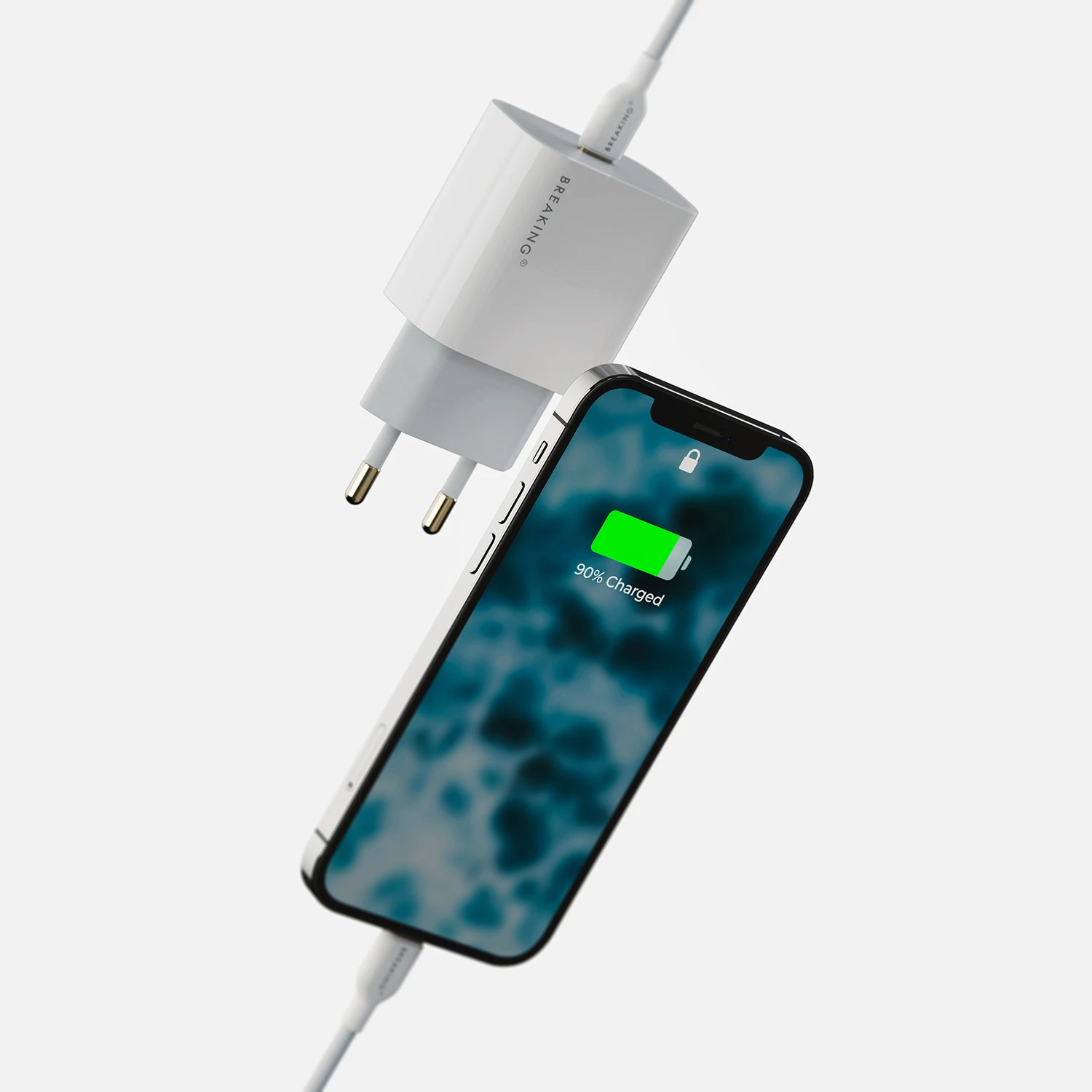 Сетевое зарядное устройство Breaking WC04 USB-C PD 20W QC 3.0 3A (Белый)/22205/Network Charger | Мобильные