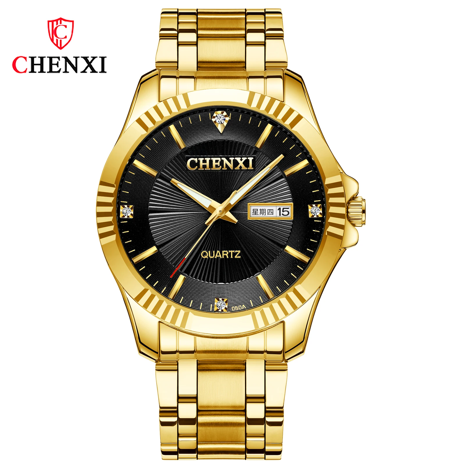 CHENXI Watch Men Top Brand Men Watches Full Steel Waterproof Casual Quartz Date Sport Military Wrist Watch Relogio Masculino