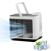 portable air conditioner 3 speeds mini air cooler desktop usb air cooling fan bedroom rechargeable purifier humidifier