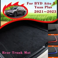 Rear Trunk Mat For BYD Atto 3 Yuan Plus 2021 2022 2023 Auto Boot Cargo Liner Tray Trunk Luggage Floor Carpet Pad Car Accessories