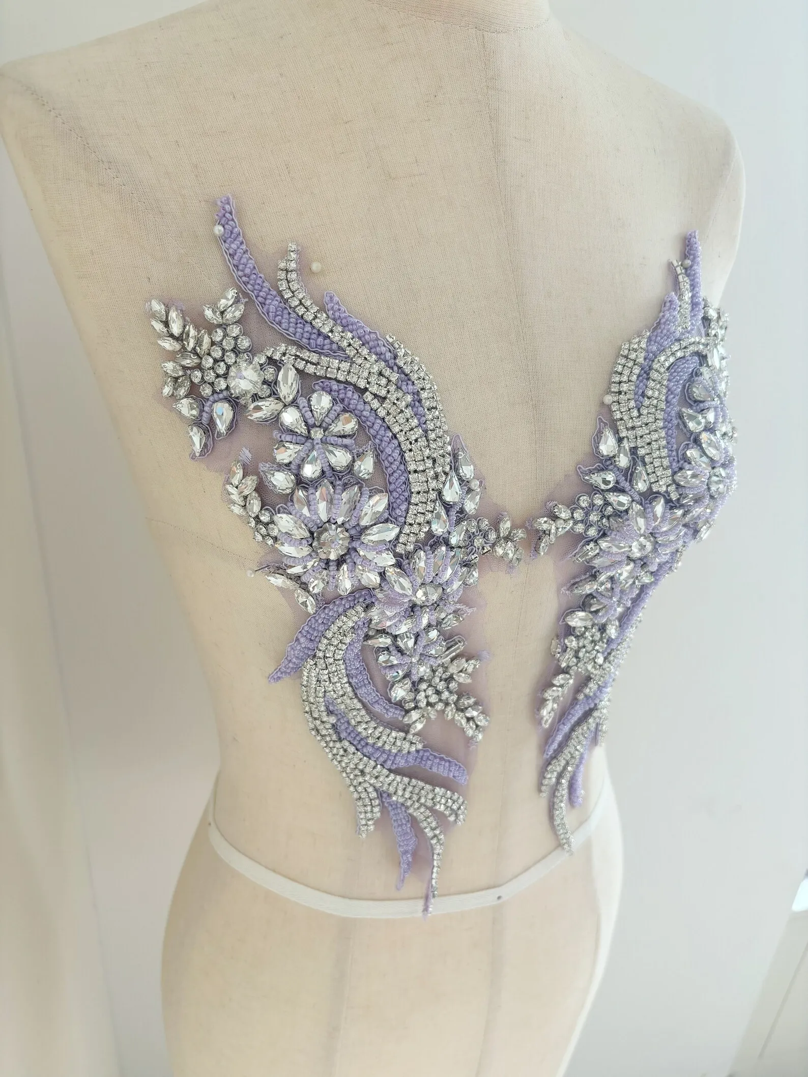 Кристальная аппликация для платья Swarovski WK201212
