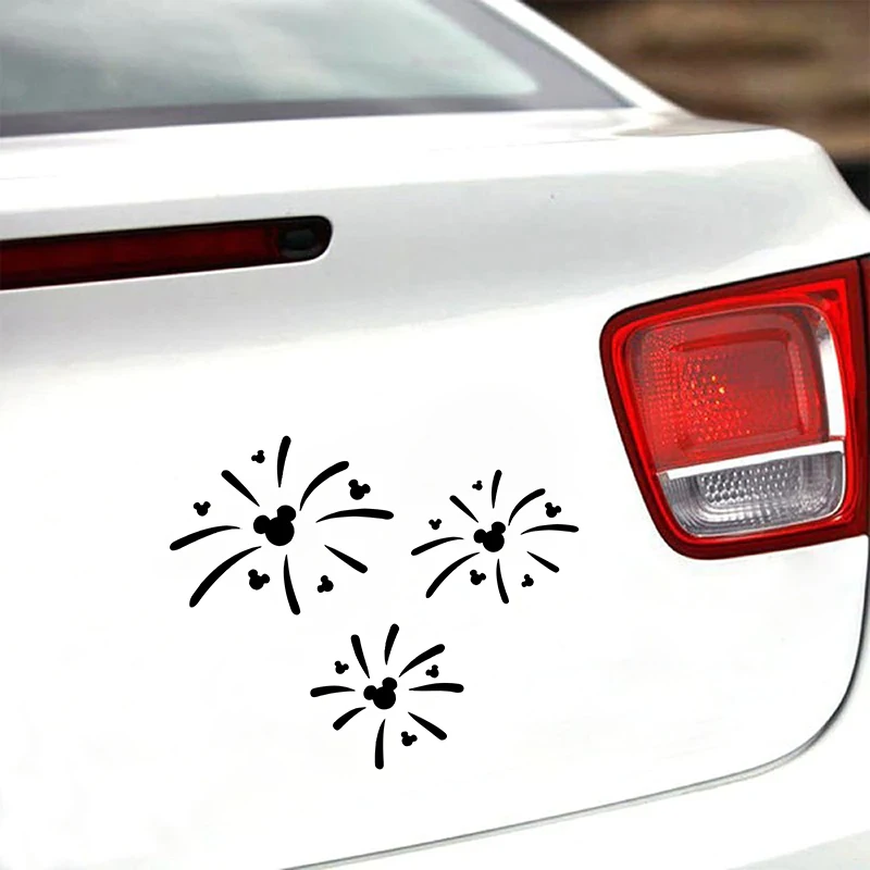 Виниловая наклейка с изображением головы Микки Мауса фейерверка художественные