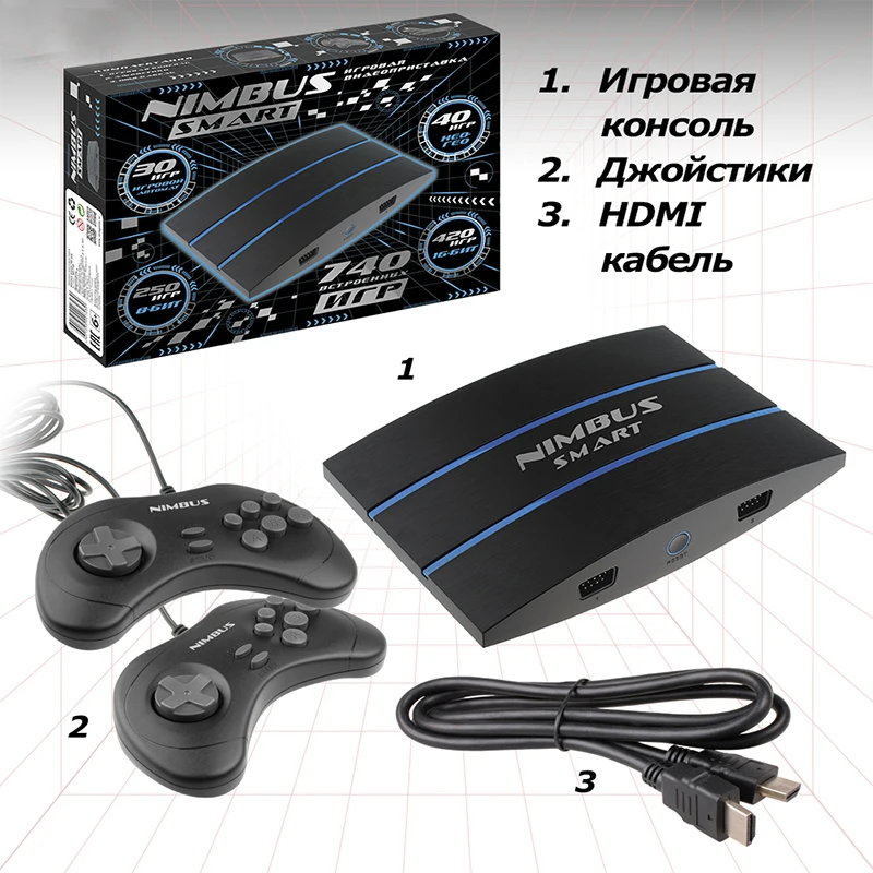 Денди сега приставка Nimbus Smart 740 игр денди hdmi игровая к тв |