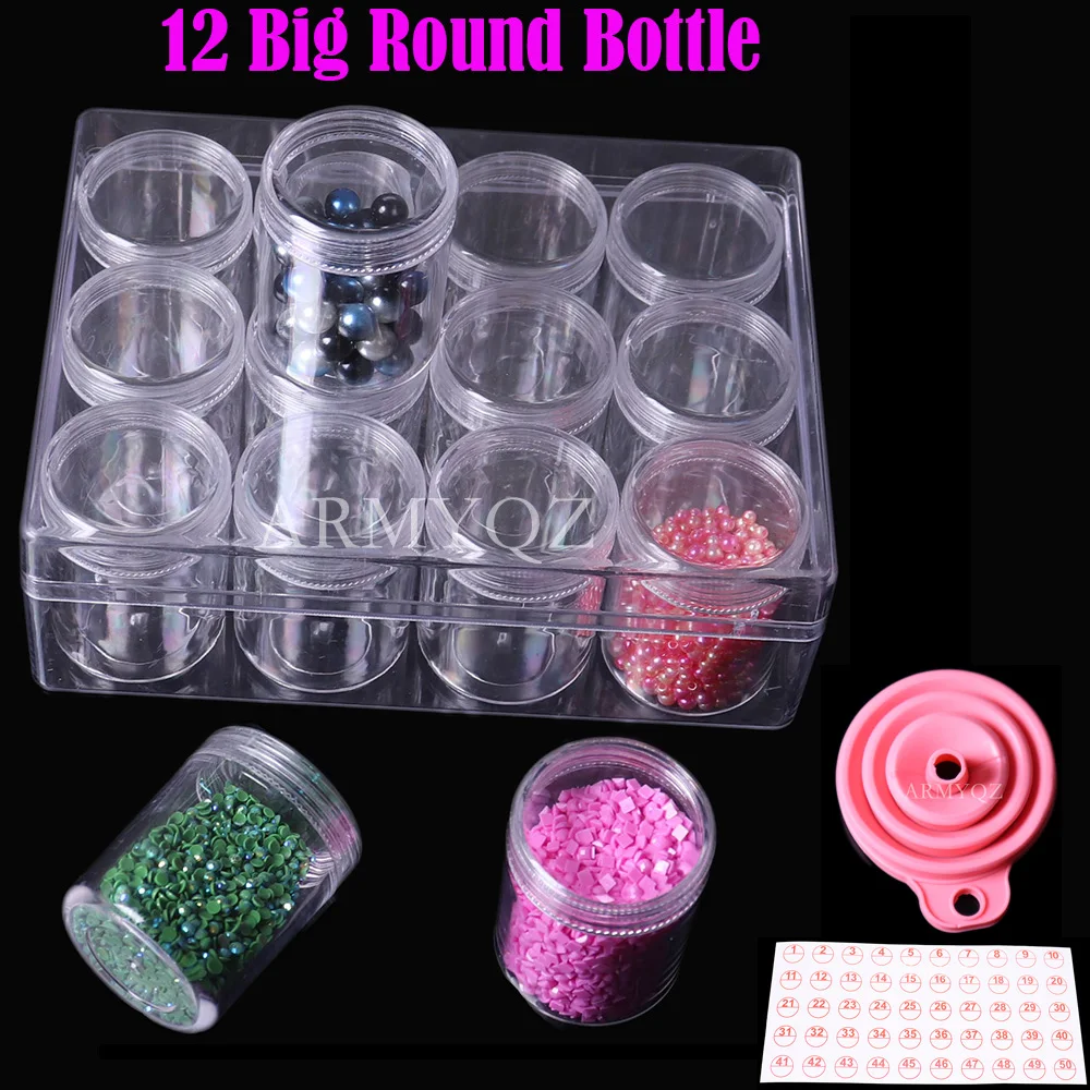 

12 бутылок, аксессуары для алмазной вышивки, Алмазная мозаика, чехол для переноски, контейнер для хранения, ручная сумка, инструменты