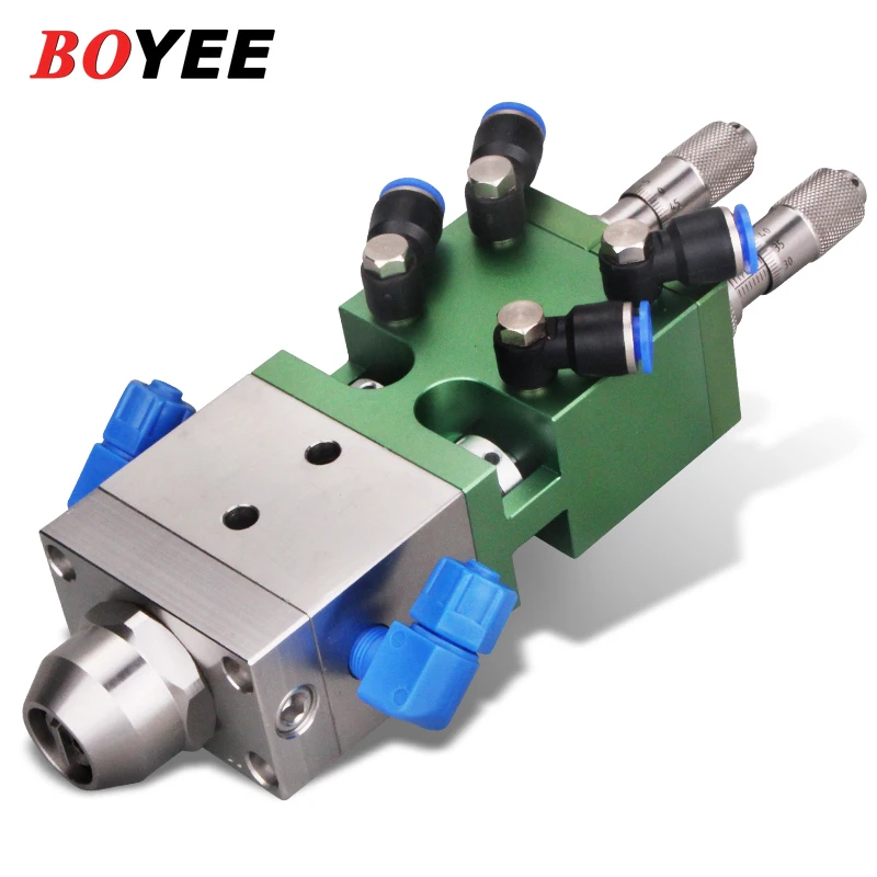 

BY-91A Thimble type two-liquid dispensing valve two-component mixing valve with micrometer glue quantity fine-tuning