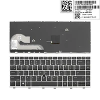 new us layout keyboard for hp elitebook 840 g5 846 g5 745 g5 silver frame withpoint us