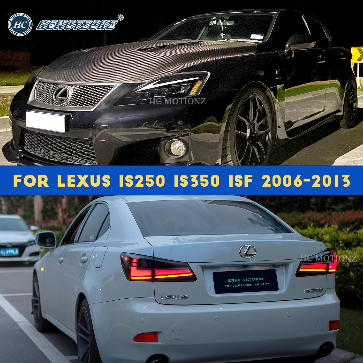 HCMOTIONZ-Juego de lámparas LED para coche, accesorios de lámparas de estilo para Lexus IS250 IS350 ISF 2006-2013