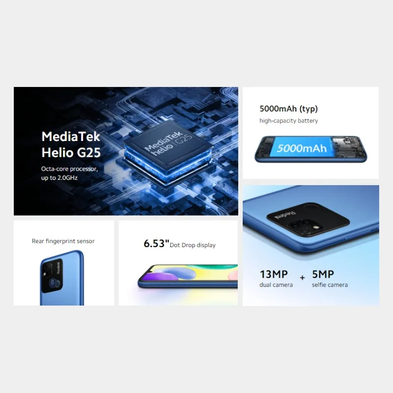 Kup Wersja Globalna Xiaomi Redmi 10A LTE 4G | MediaTek Helio G25, 5000mAh, Tylny Czujnik Odcisków Palców