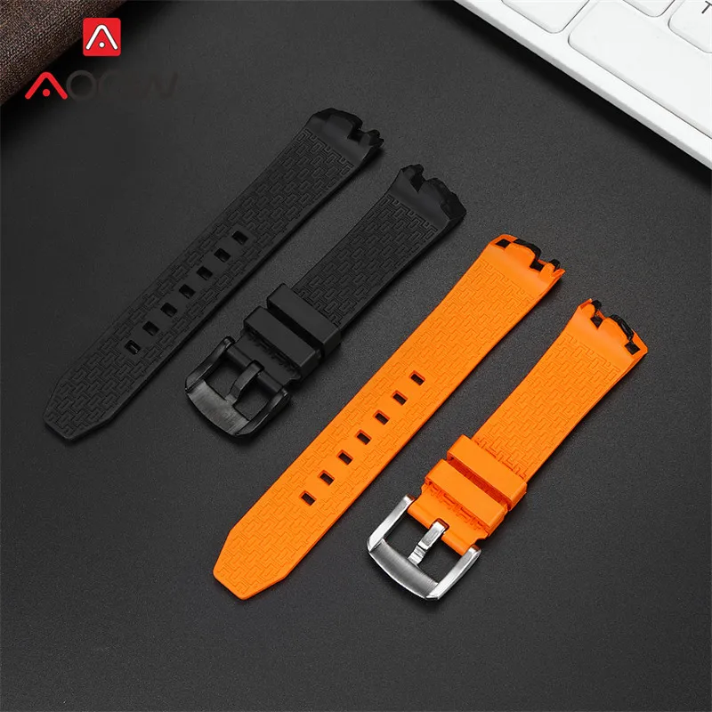 20mm Rubber Strap Stainless Steel Buckle Men Replacement Watch Band for Hamilton Ventura Elvis80 H24585331 H24595331 H24551331