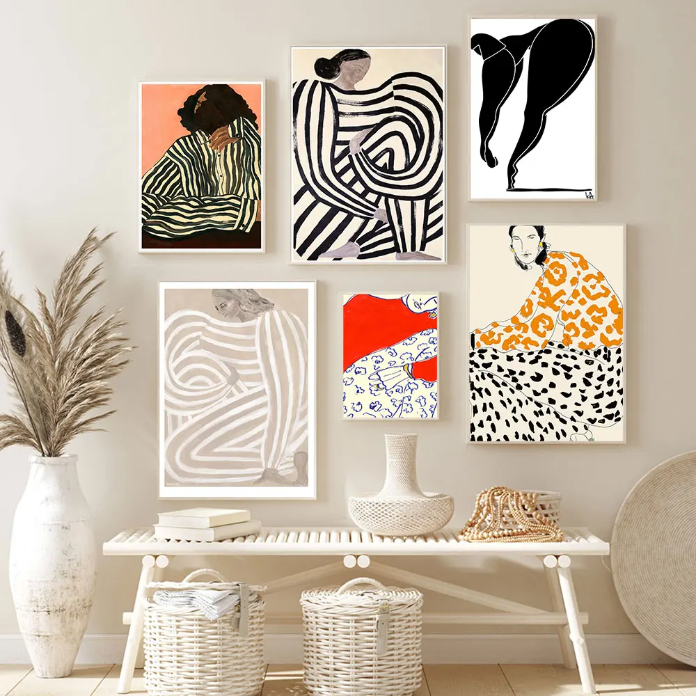 Настенный плакат с абстрактными линиями, современная простота, полосатая Картина на холсте, Скандинавская картина для гостиной, домашний декоративный плакат