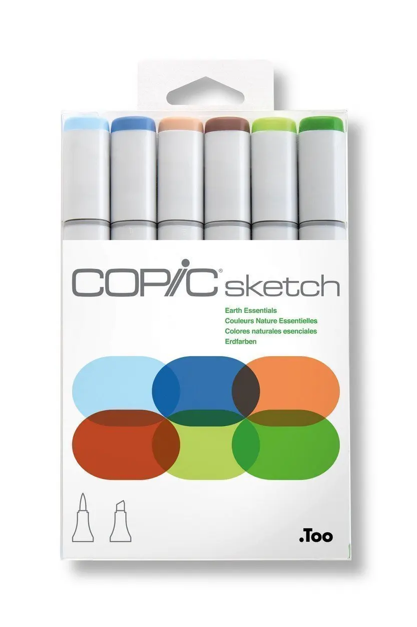 Набор маркеров на спиртовой основе Copic Sketch земля 6 цветов |