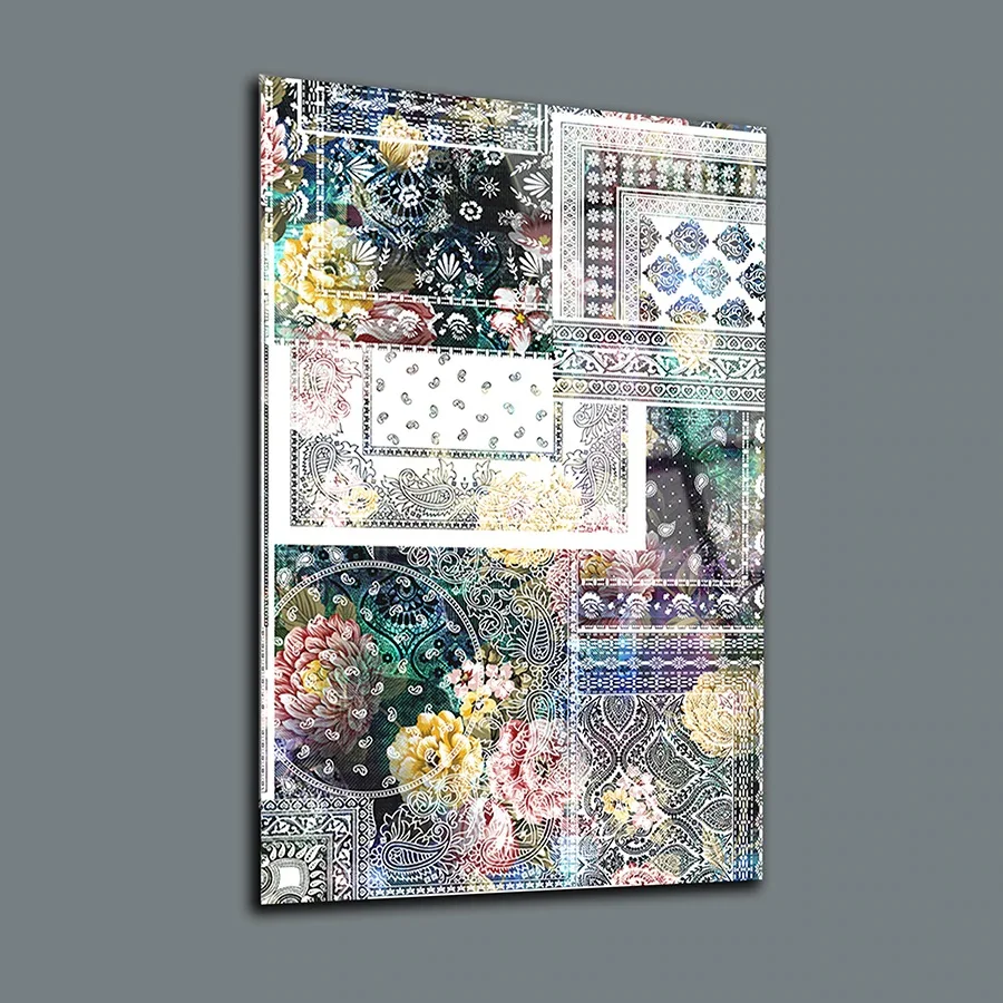 

Дизайнерский Декор Haseki, стеклянное настенное искусство, бескаркасная свободная плавающая панель из закаленного стекла, украшение для дома, офиса, гостиной