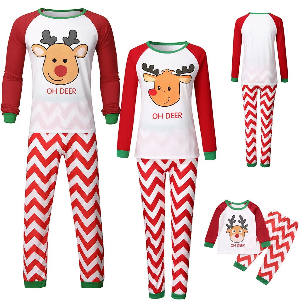 

Christmas Pajamas Family Matching 2023 New Year Father Mother Kids Deer Pint Look Clothes Set Dad Mom And Daughter Son Pyjamas